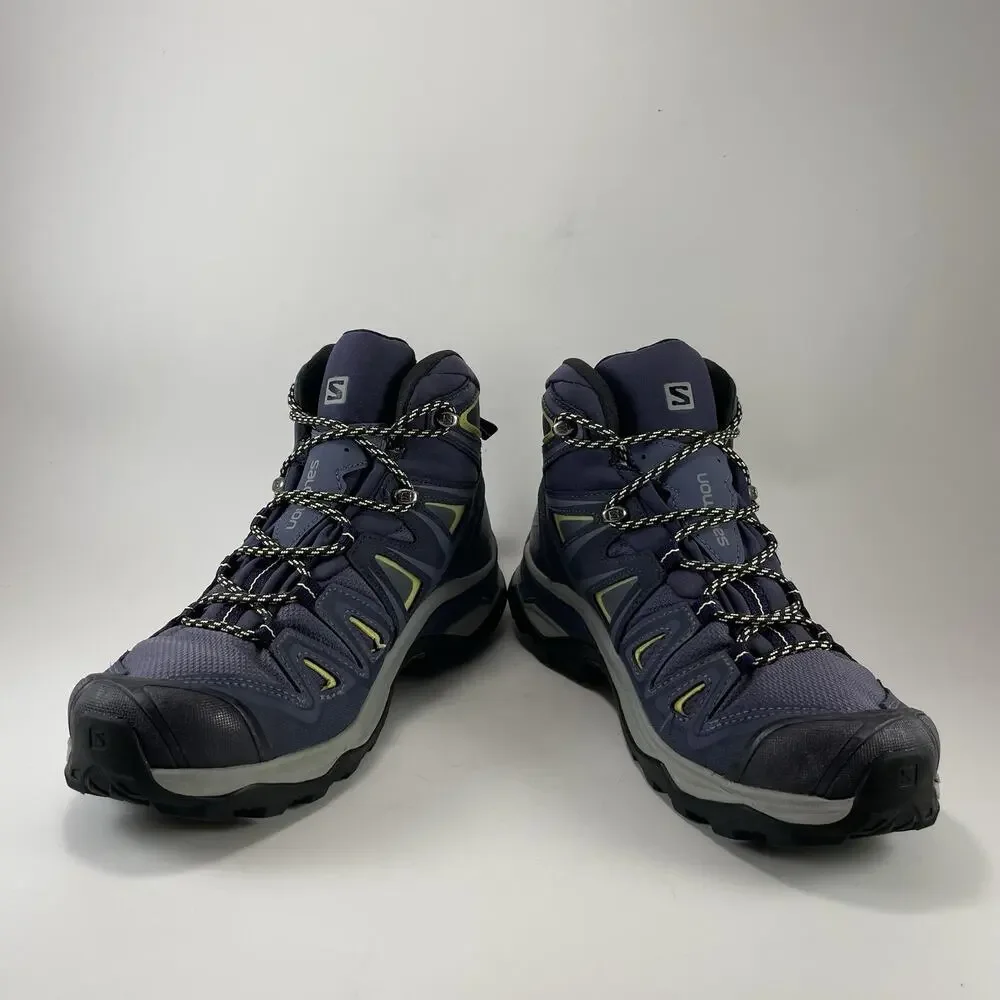 Salomon X Ultra 3 Mid GTX Womens Size 9 Blue Waterproof Hiking Boots Gore-Tex
